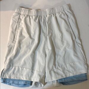 Nike Cream Casual Shorts with Elastic Waistband
